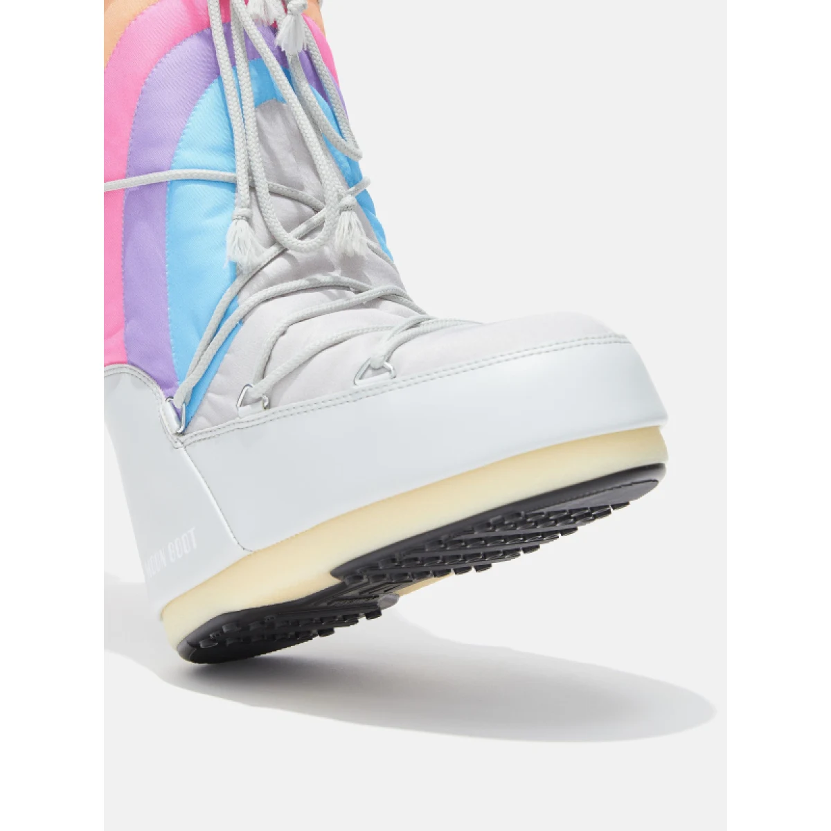 Dámske vysoké zimné topánky MOON BOOT ICON RAINBOW, 002 glacier blue-red · záber 4