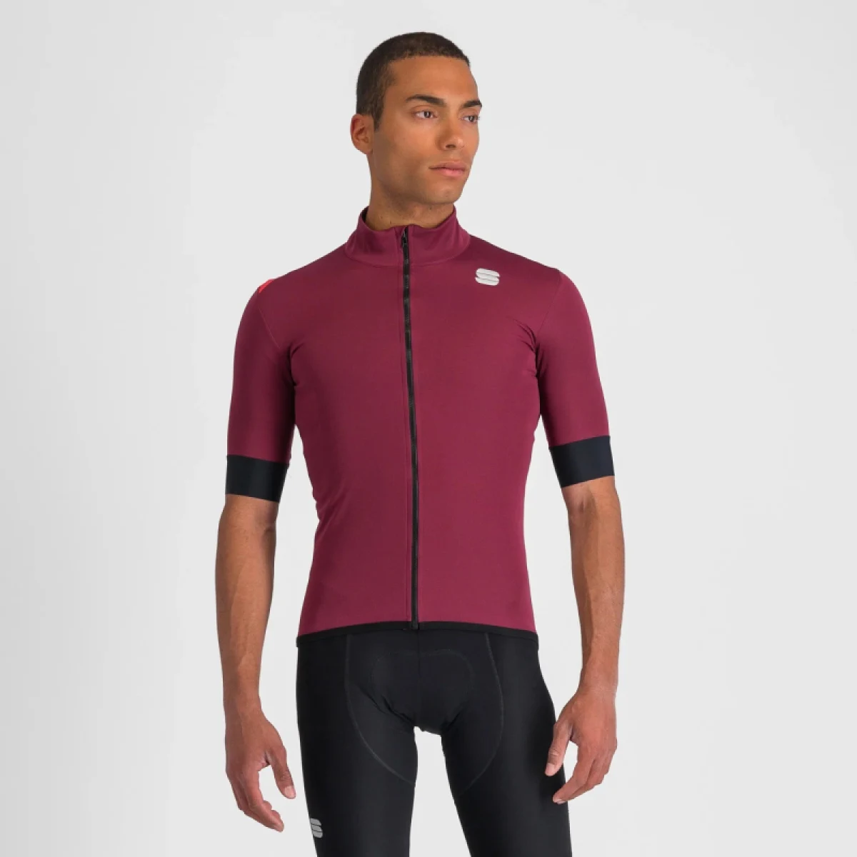 Pánska cyklistická bunda SPORTFUL Fiandre light no rain jacket short sleeve, red wine · záber 2