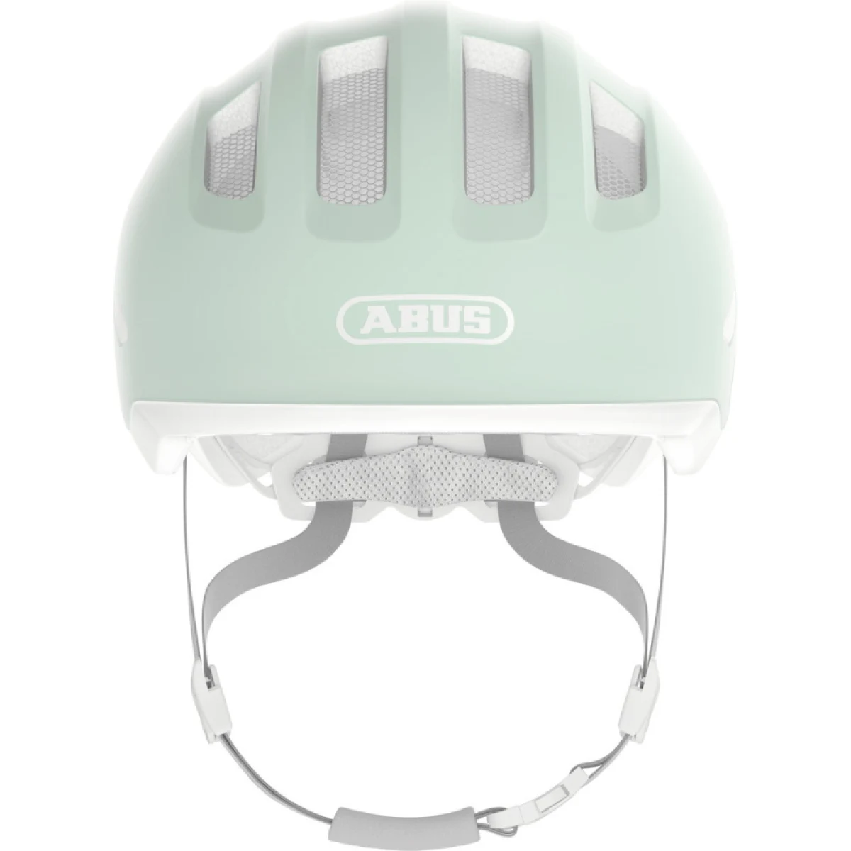 Juniorská cyklistická prilba ABUS Smiley 3.0 ACE LED pure mint · záber 3