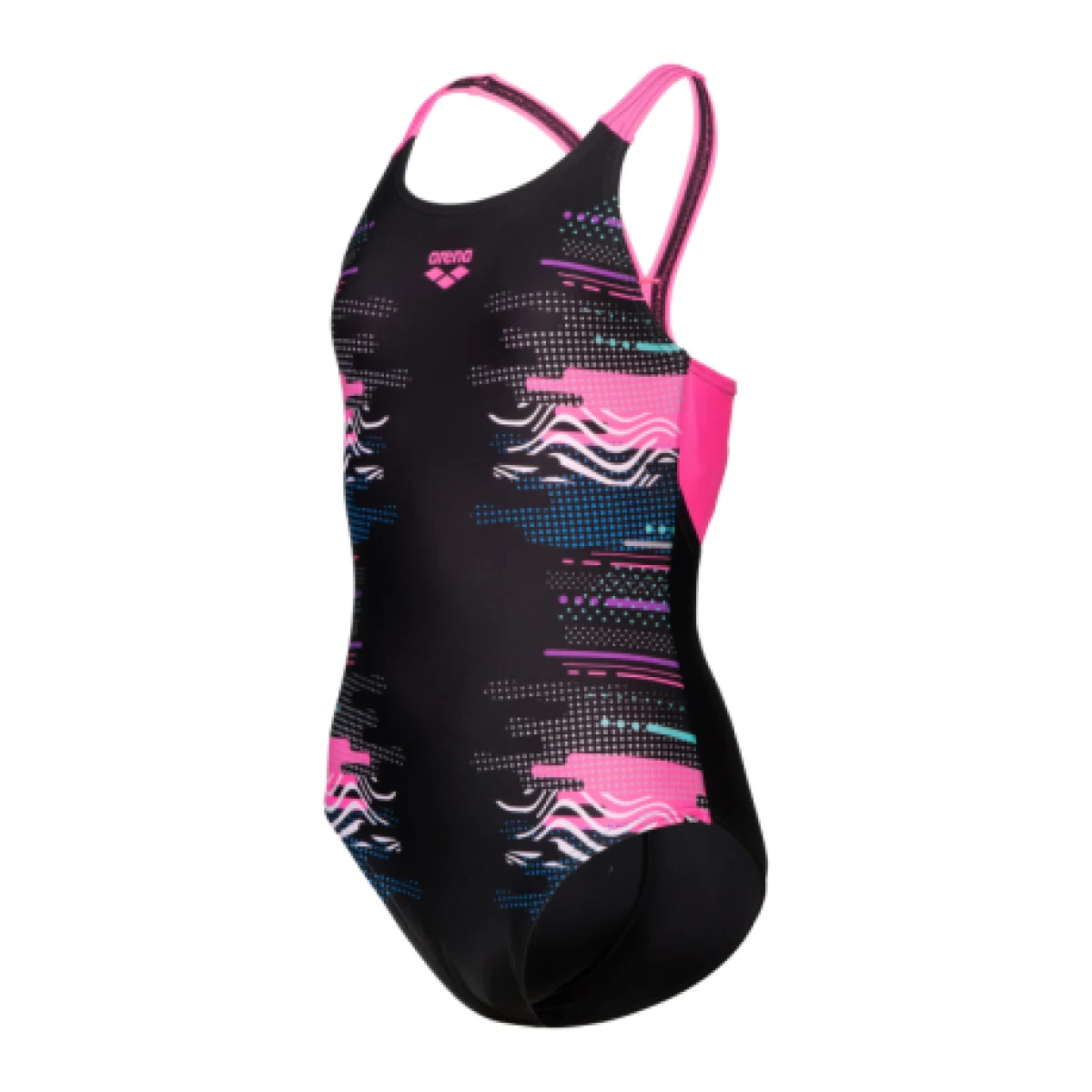 Dievčenské plavecké jednodielne plavky ARENA GIRLS RHYTHM SWIMSUIT V BACK L · záber 1