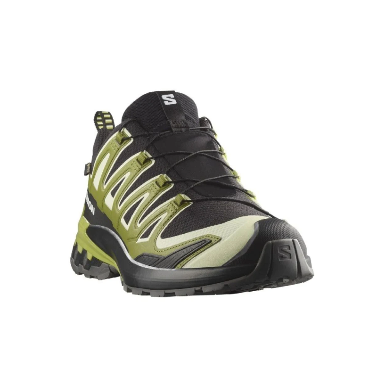 Pánska bežecká trailová obuv SALOMON XA Pro 3D V9 GTX M black lime cream dark citron · záber 2