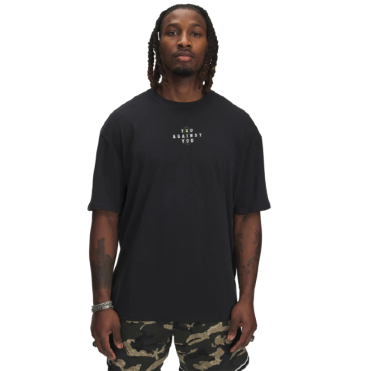 Pánske tričko s krátkym rukávom UNDER ARMOUR PROJECT ROCK Hwt SS-BLK · záber 1