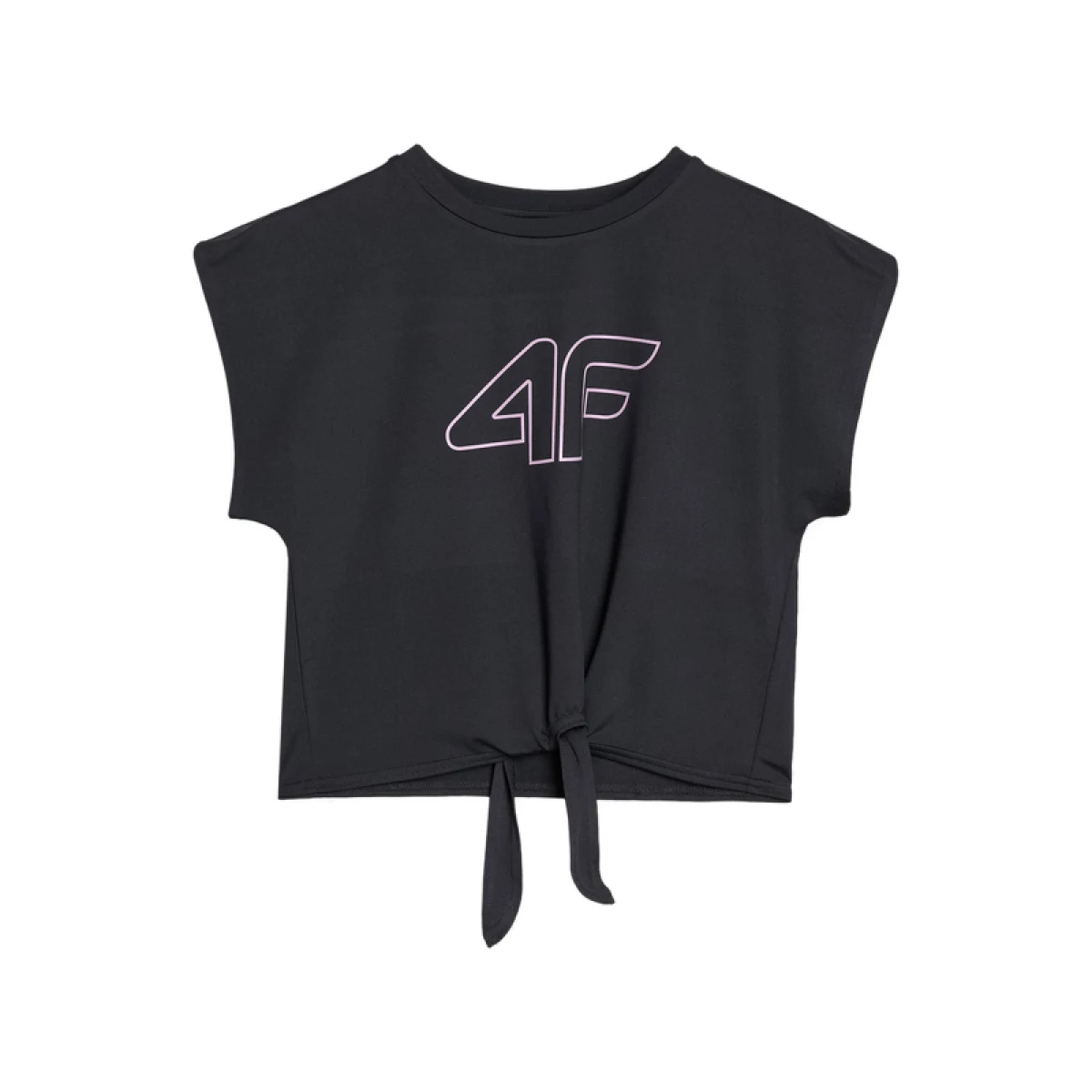 Dievčenské tréningové tričko s krátkym rukávom 4F JUNIOR TSHIRT FNK F1184-20S-DEEP BLACK · záber 5