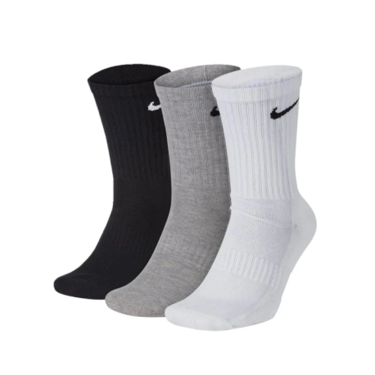 Ponožky NIKE 3 PACK-Everyday Cushion Crew-WHITE MGREYH BLACK · záber 1
