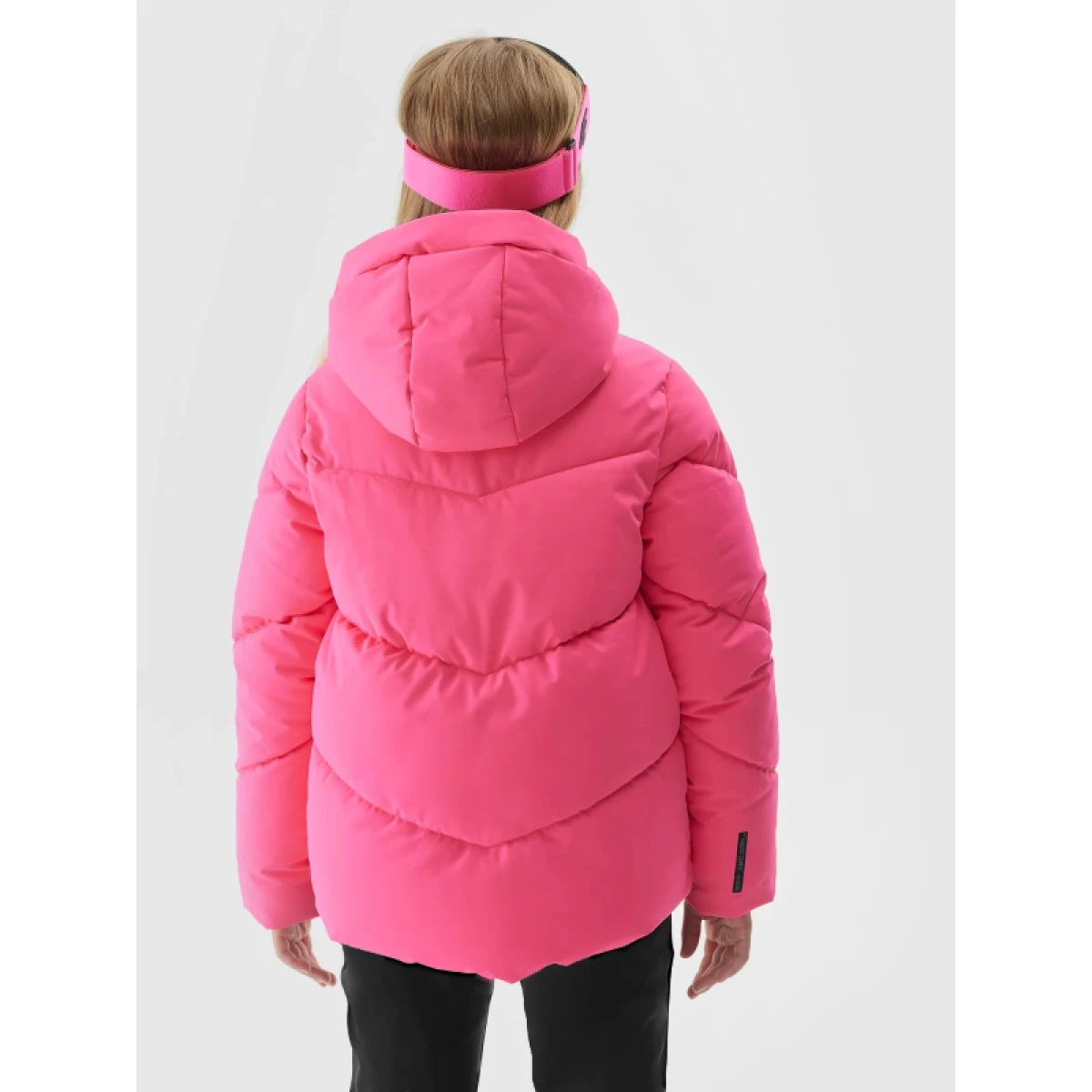 Dievčenská lyžiarska bunda 4F JUNIOR TECHNICAL JACKET-JAW23TTJAF293-55N-HOT PINK NEON · záber 4