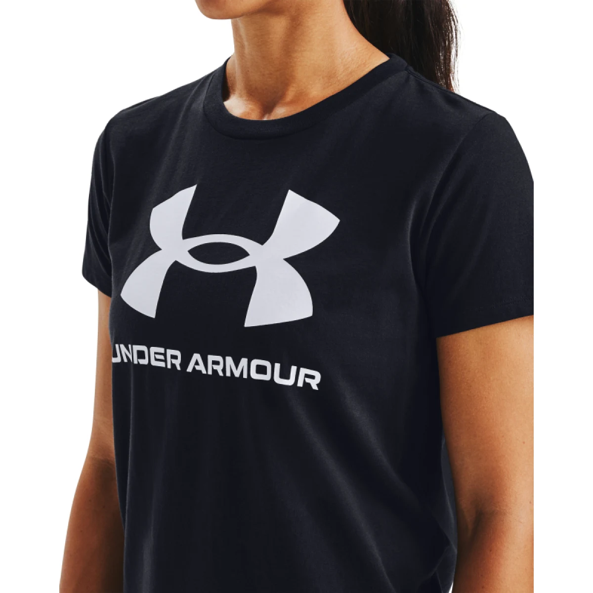 Dámske tričko s krátkym rukávom UNDER ARMOUR Live Sportstyle Graphic SSC-BLK · záber 2