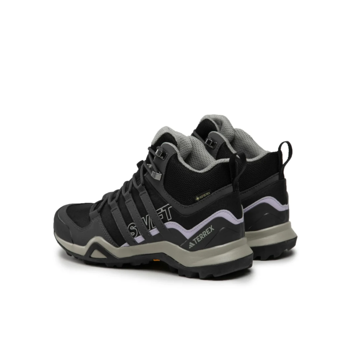 Dámska členková turistická obuv ADIDAS Terrex Swift R2 Mid GTX Ws core black solid grey purple tint · záber 4