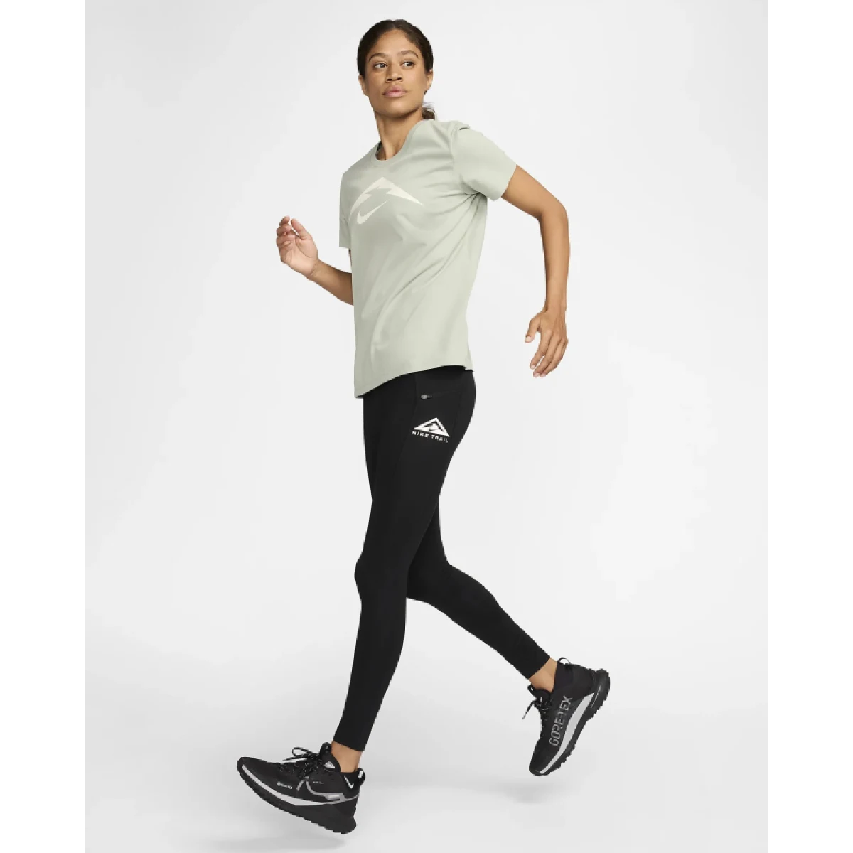 Dámske turistické tričko s krátkym rukávom NIKE W NK DF TRAIL TEE-370 JADE HORIZON · záber 4