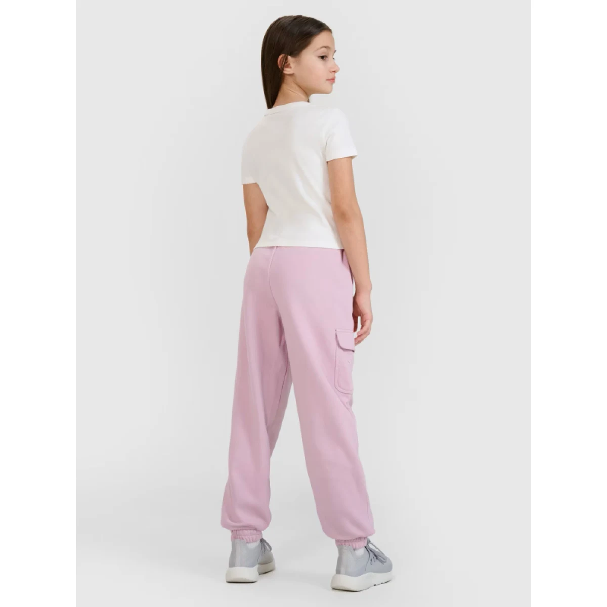 Dievčenské tepláky 4F JUNIOR TROUSERS CAS F1135-52S-LIGHT VIOLET · záber 5