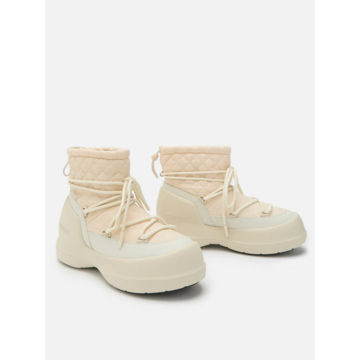 Nízke zimné topánky MOON BOOT MB MEZZALUNA QUILTED MID WP-L002 CREAM · záber 2