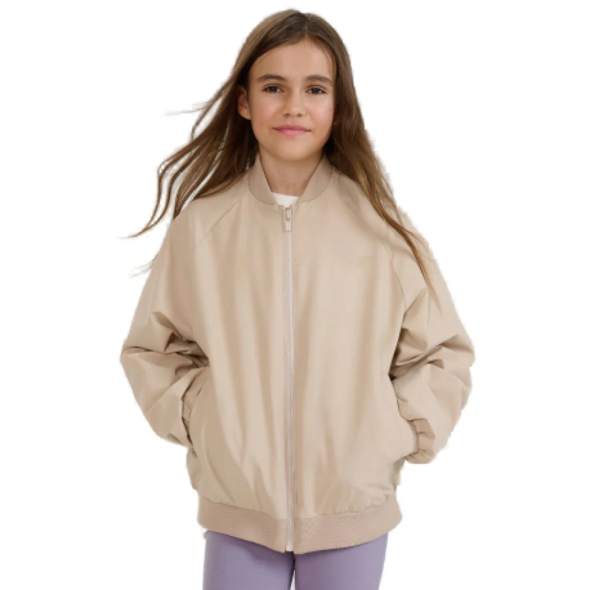 Dievčenská bunda 4F JUNIOR JACKET F184-82S-LIGHT BROWN · záber 1