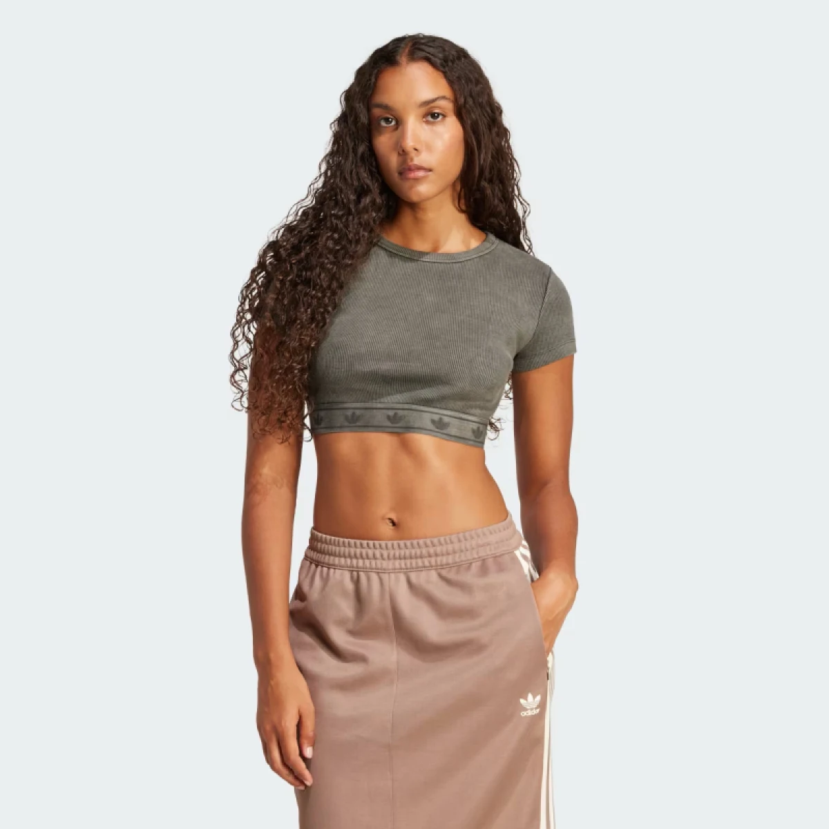 Dámske tričko s krátkym rukávom ADIDAS ORIGINALS RIB SS TOP-JD0041-Black · záber 2