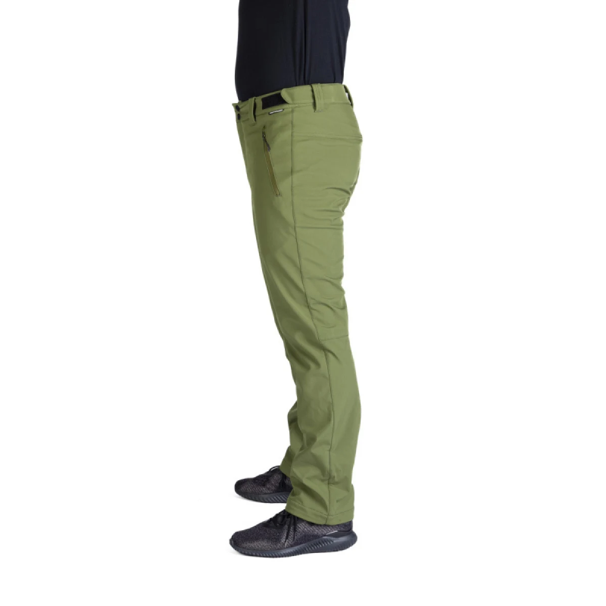 Pánske turistické softshellové nohavice NORTHFINDER MAURO-349olive · záber 3