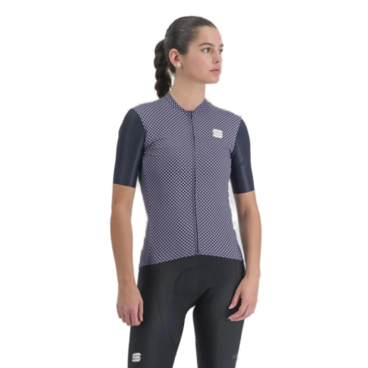 Dámsky cyklistický dres s krátkym rukávom SPORTFUL Checkmate w jersey, galaxy blue chalck violet · záber 1