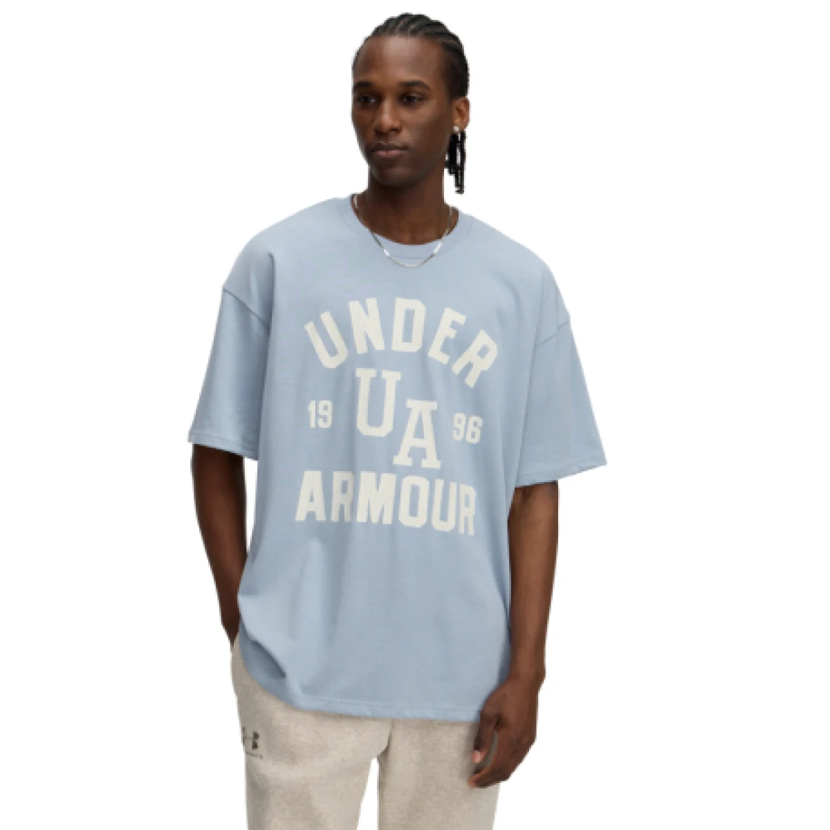 Pánske tričko s krátkym rukávom UNDER ARMOUR UA M HW VARSITY OS SS-BLU · záber 1