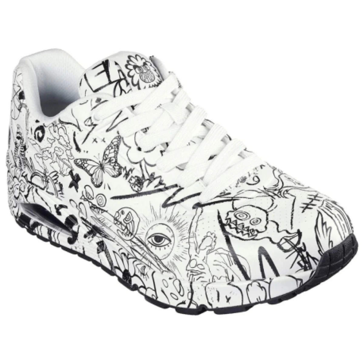 Pánska rekreačná obuv SKECHERS Uno Process Sketch M white black · záber 1