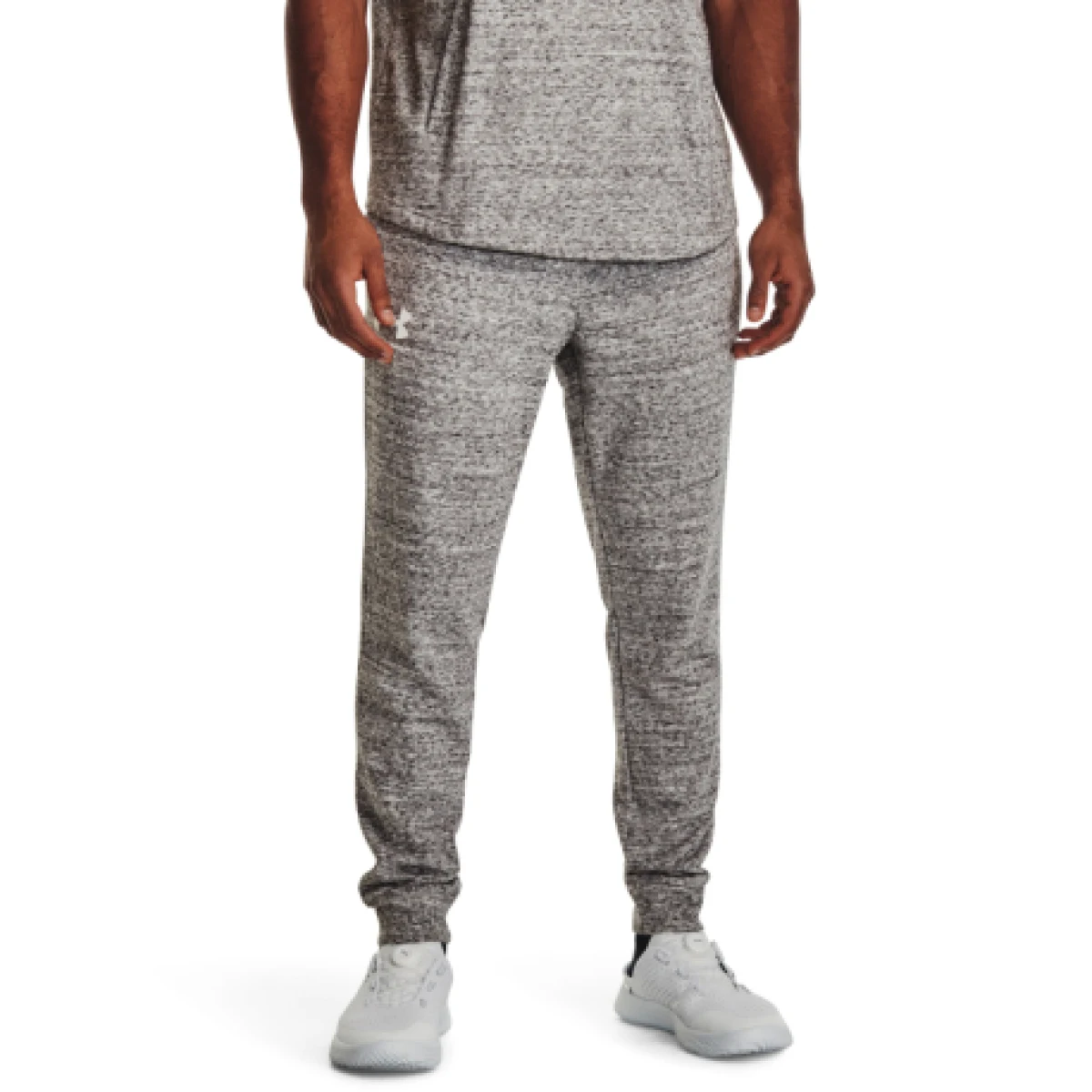Pánske tepláky UNDER ARMOUR UA Rival Terry Jogger-WHT · záber 1