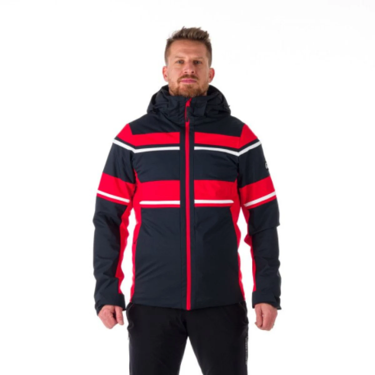 Pánska lyžiarska bunda NORTHFINDER BERNARD-277-blackred · záber 1