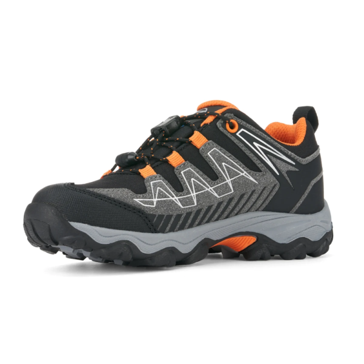 Chlapčenská nízka turistická obuv TREZETA Thunder WP Jr grey orange · záber 2