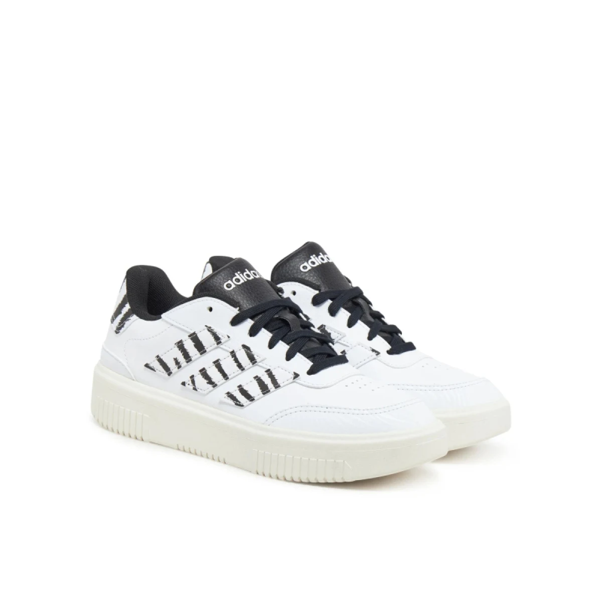 Dámska rekreačná obuv ADIDAS Courtblock Bold W cloud white cloud white core black · záber 2