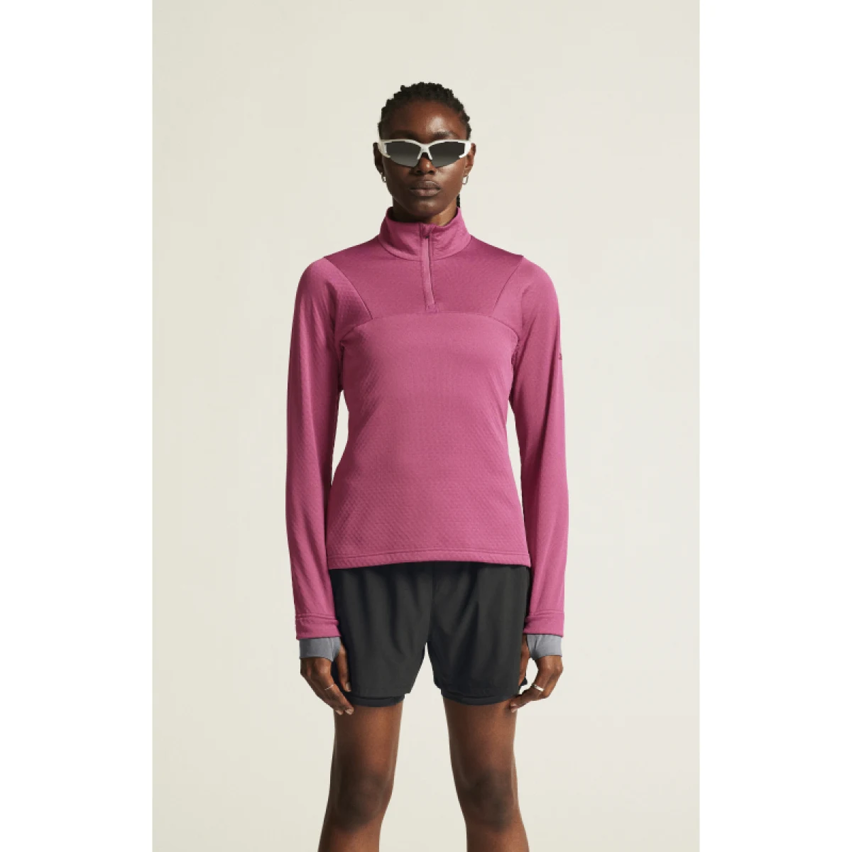 Dámska zateplená bežecká mikina s 1 2 zipsom CRAFT CORE GAIN THERMAL MIDLAYER W-744000-Rouge · záber 2