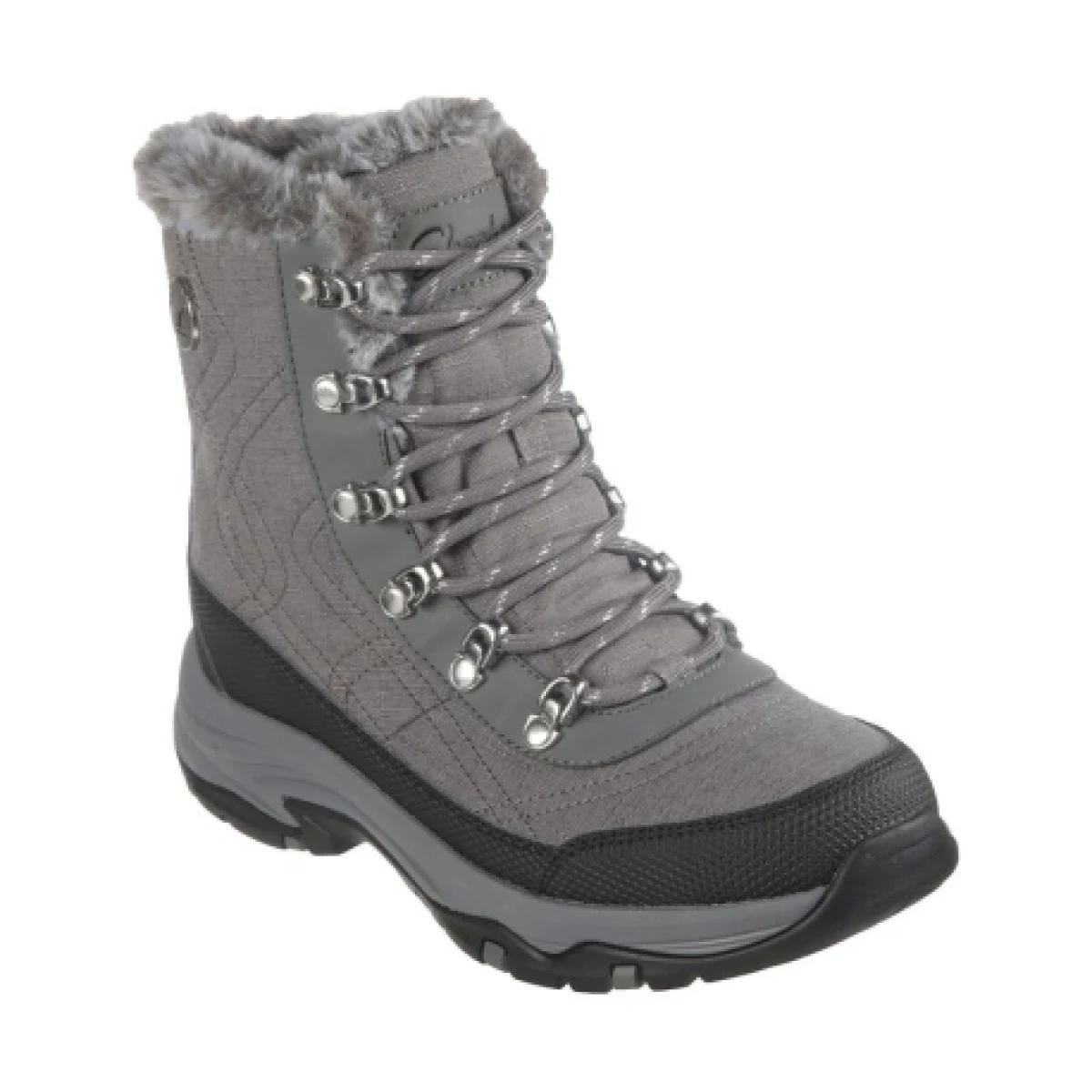 Dámske vysoké zimné topánky SKECHERS Trego Cold Blues grey · záber 1