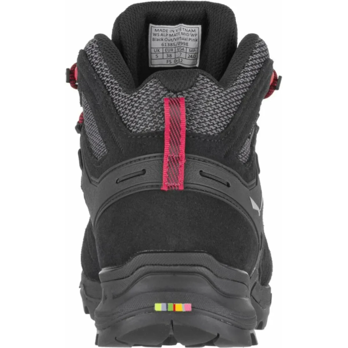 Dámska členková turistická obuv SALEWA Alp Mate Mid PTX W black out virtual pink · záber 5