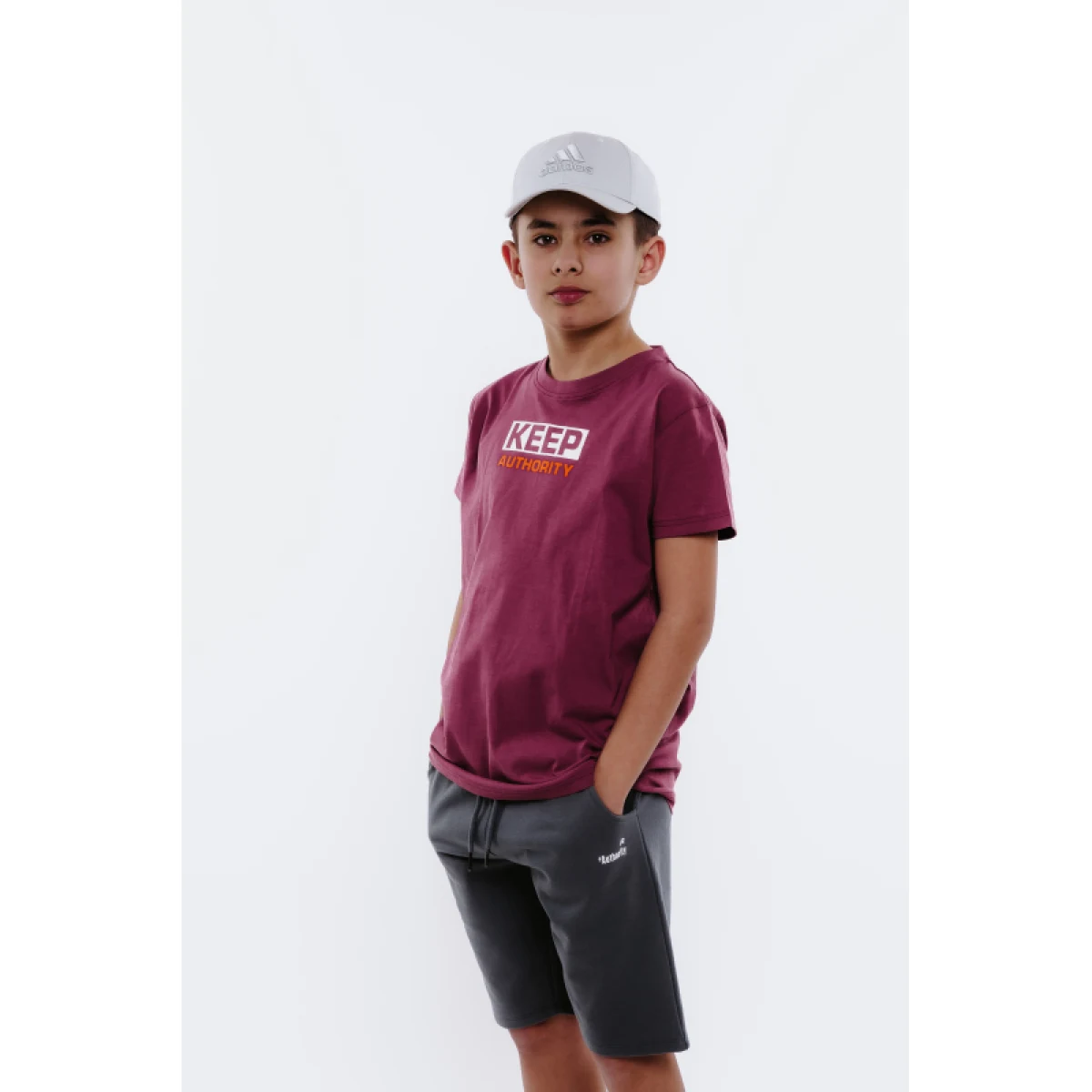 Chlapčenské tričko s krátkym rukávom AUTHORITY T-KEEPON B burgundy · záber 2