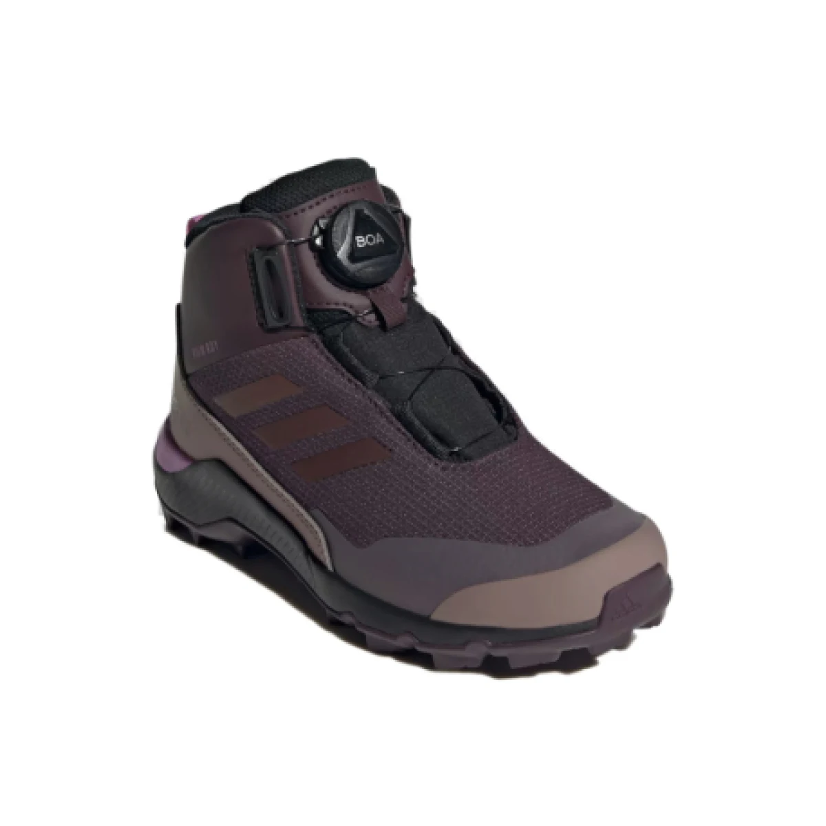 Dievčenské členkové zimné topánky ADIDAS Terrex Winter Mid Boa Rain.RDY shadow maroon red lilac · záber 1