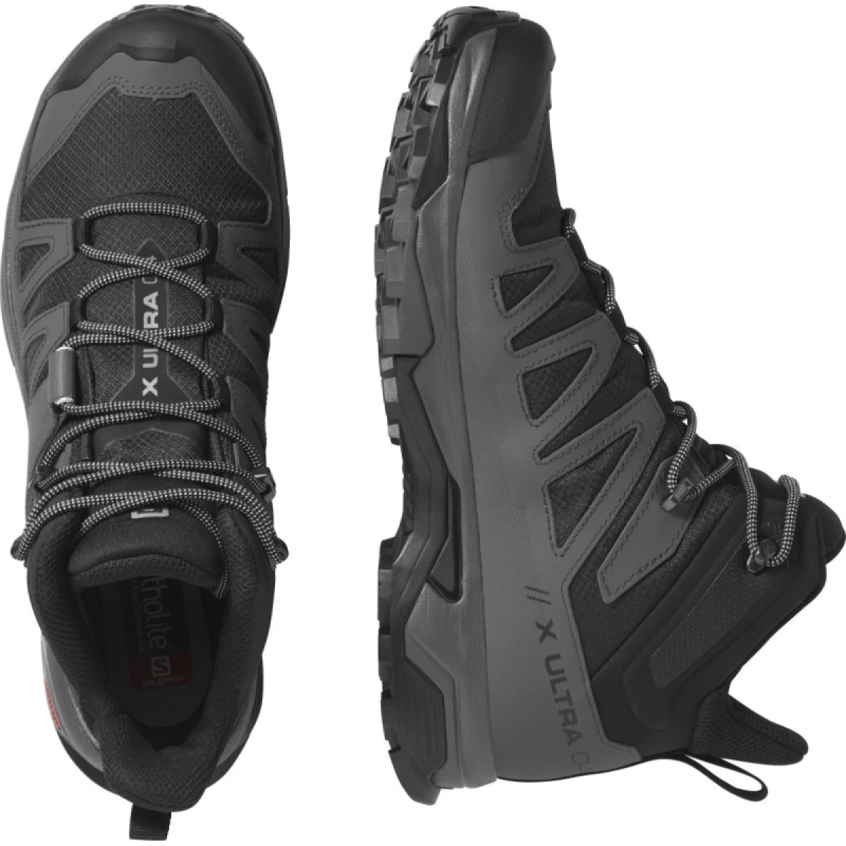 Pánska členková turistická obuv SALOMON X Ultra 4 M Mid GTX black magnet pearl blue · záber 4