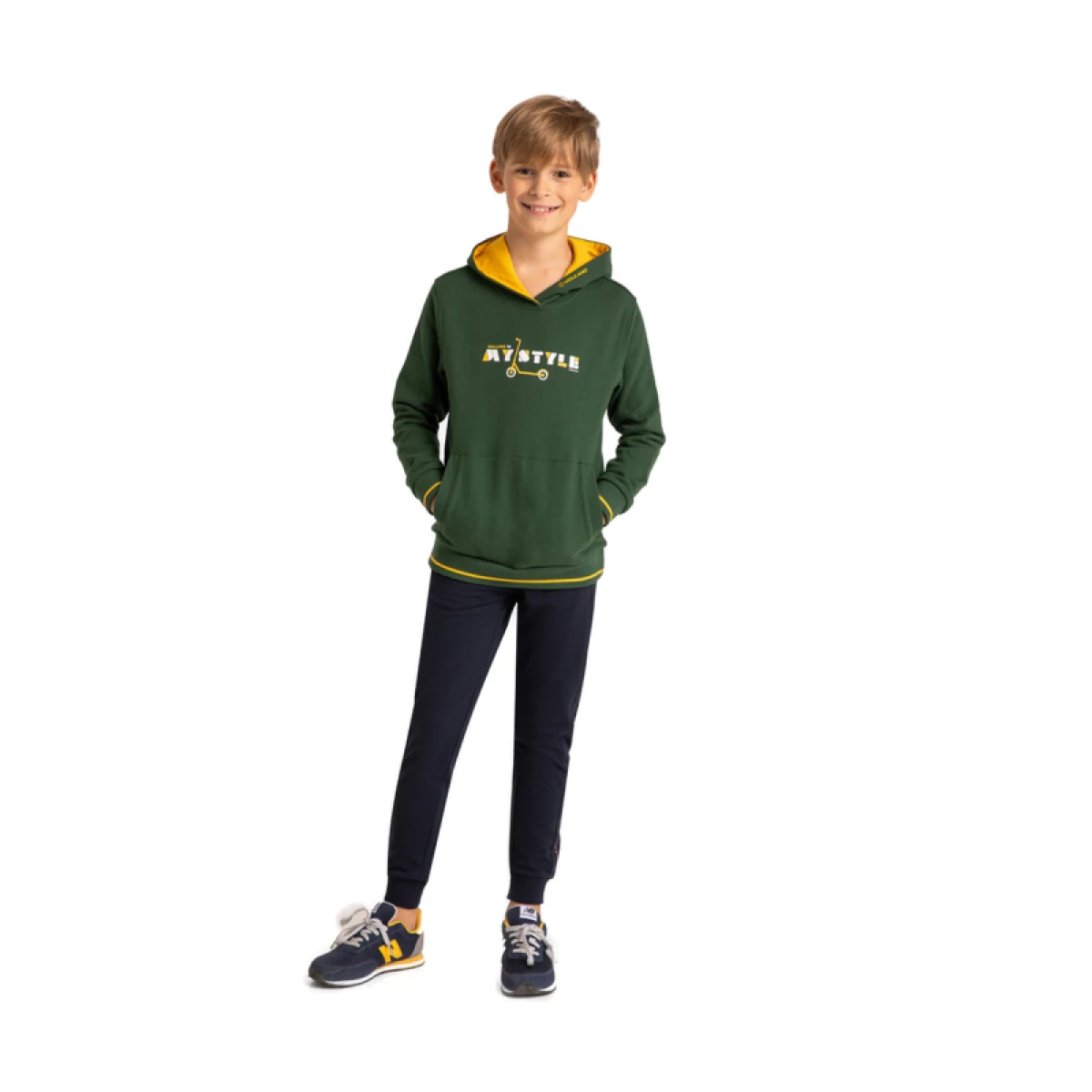 Chlapčenská mikina s kapucňou VOLCANO B-STYLE JUNIOR 300 GREEN · záber 3