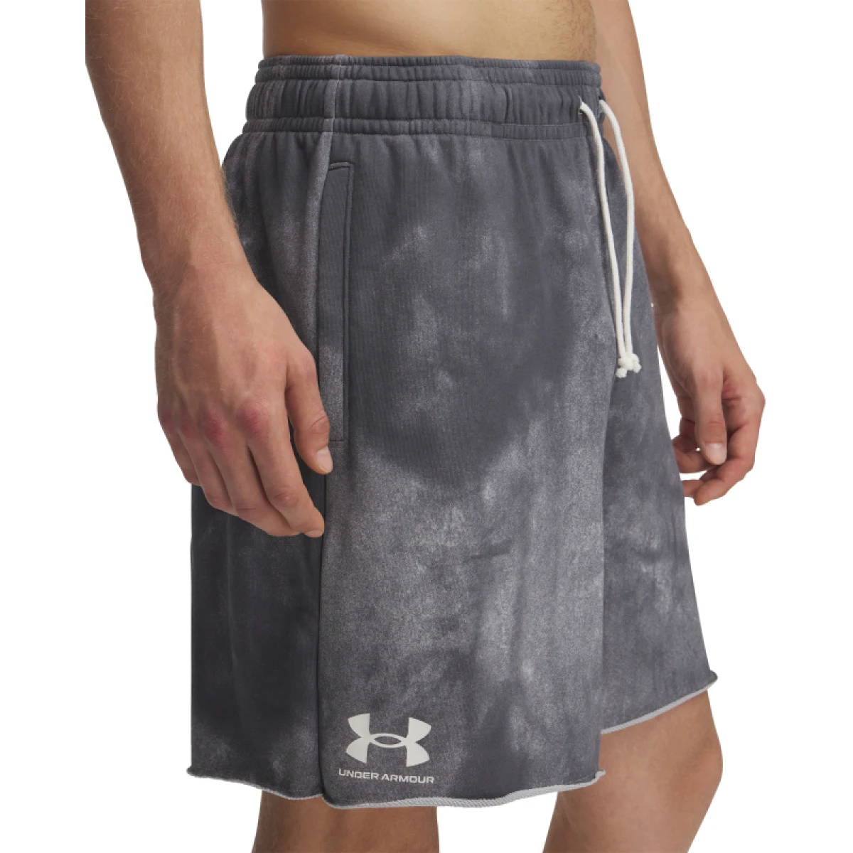 Pánske teplákové kraťasy UNDER ARMOUR UA Rival Terry AOP8inShortQ1-GRY · záber 2