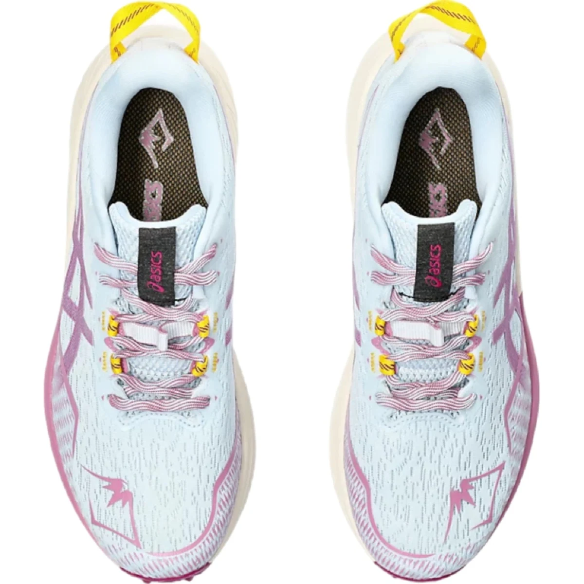 Dámska bežecká trailová obuv ASICS Fuji Lite 4 light blue blackberry · záber 3