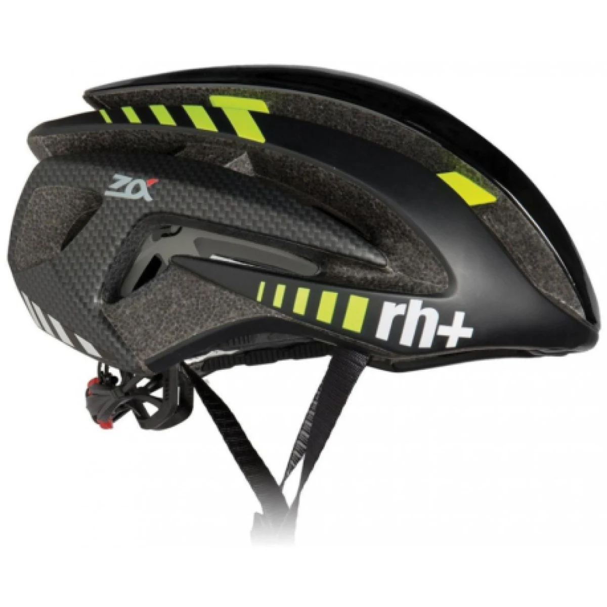 Cyklistická prilba RH+ Z Alpha, shiny black matt black yellow fluo · záber 1