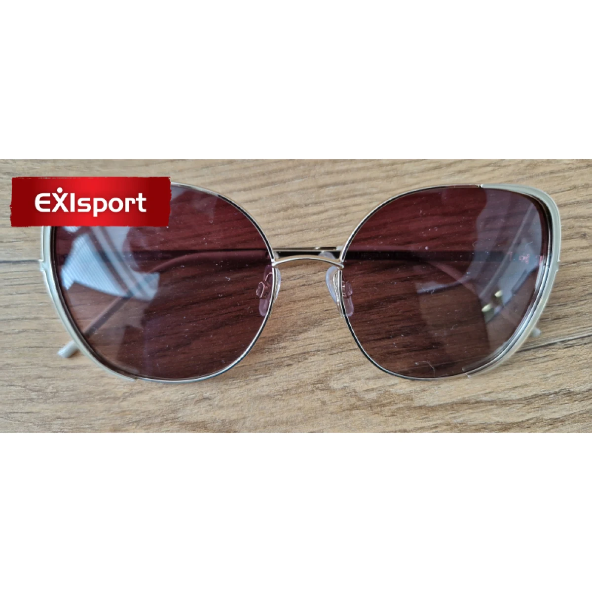 Polarizačné slnečné okuliare H.I.S. POLARIZED HPS24105-1, gold-beige, smoke gradient POL, 57-16-145 · záber 2