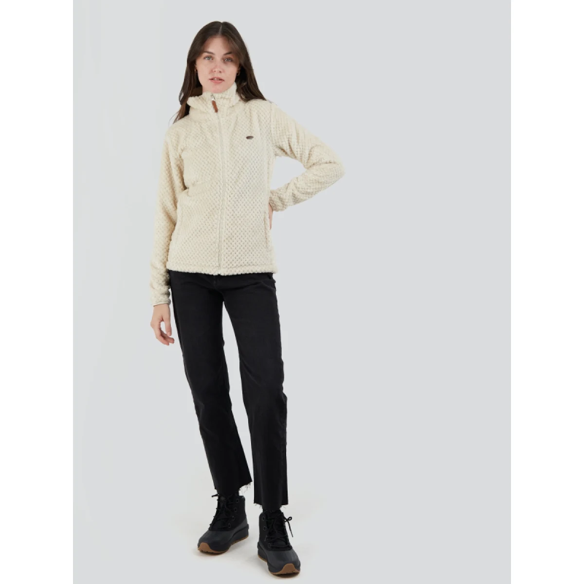 Dámska mikina so zipsom FUNDANGO Shiren Fleece Jacket-150-butter · záber 3