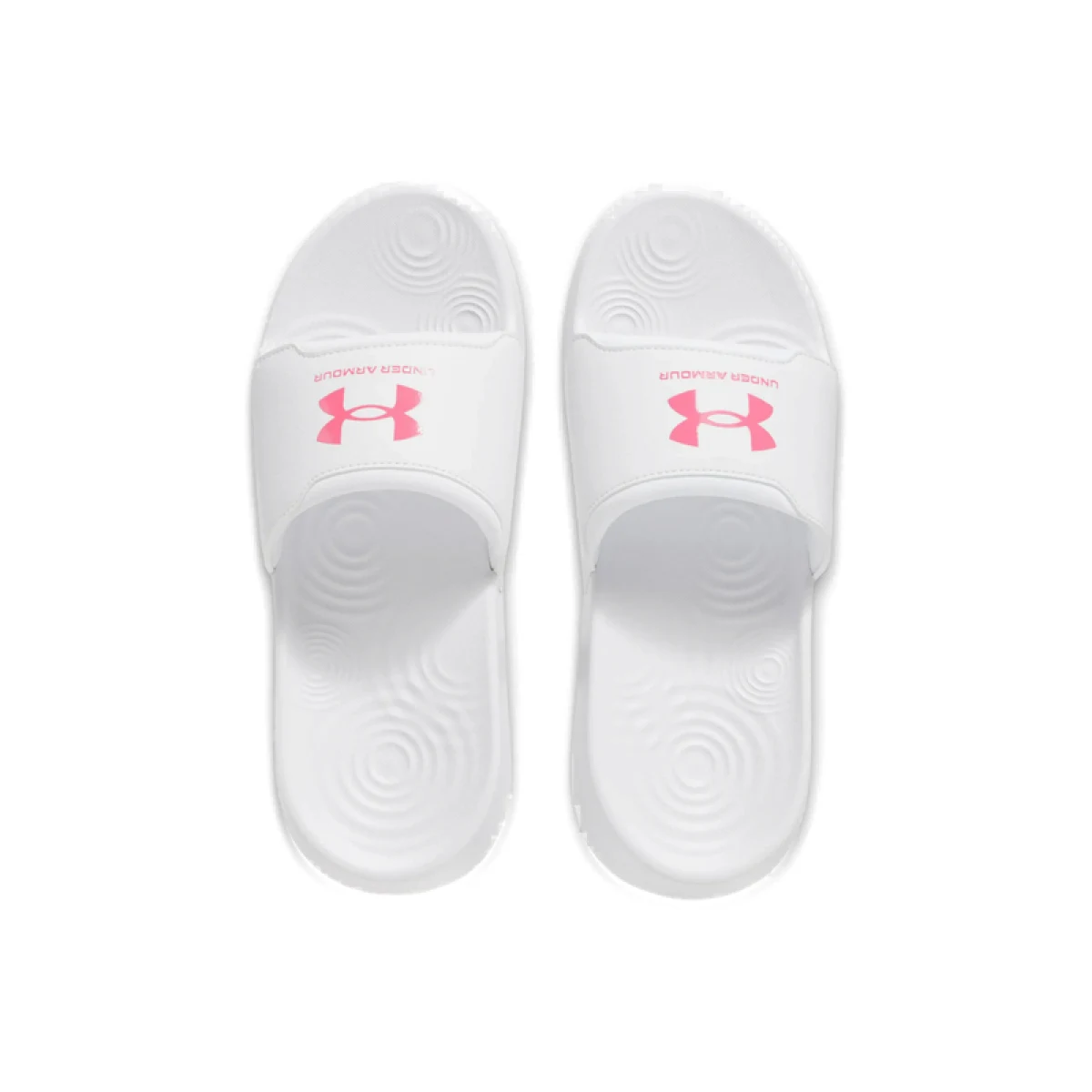 Dámske šlapky (plážová obuv) UNDER ARMOUR UA W Ignite Select white white super pink · záber 3