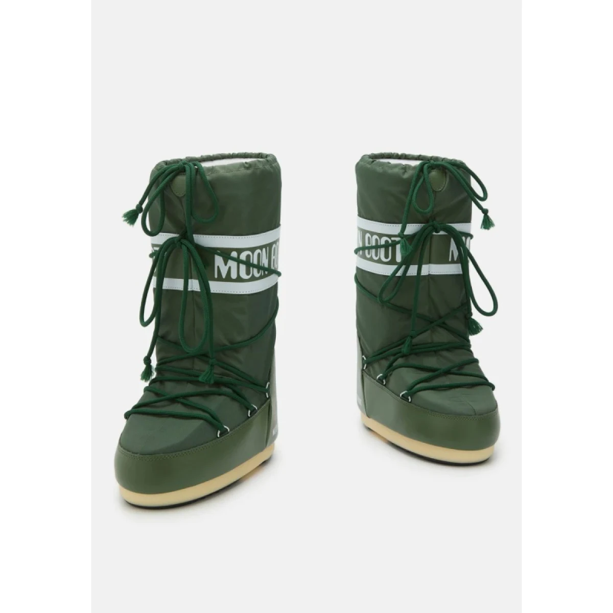 Vysoké zimné topánky MOON BOOT MB ICON NYLON G016 FOREST GREEN · záber 3