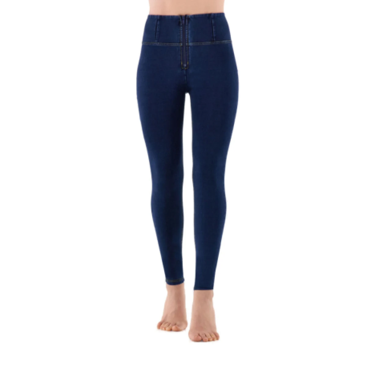 Dámske jeggings nohavice FREDDY WR.UP® skinny high waist push up jeggings in organic fabric-Blue · záber 1
