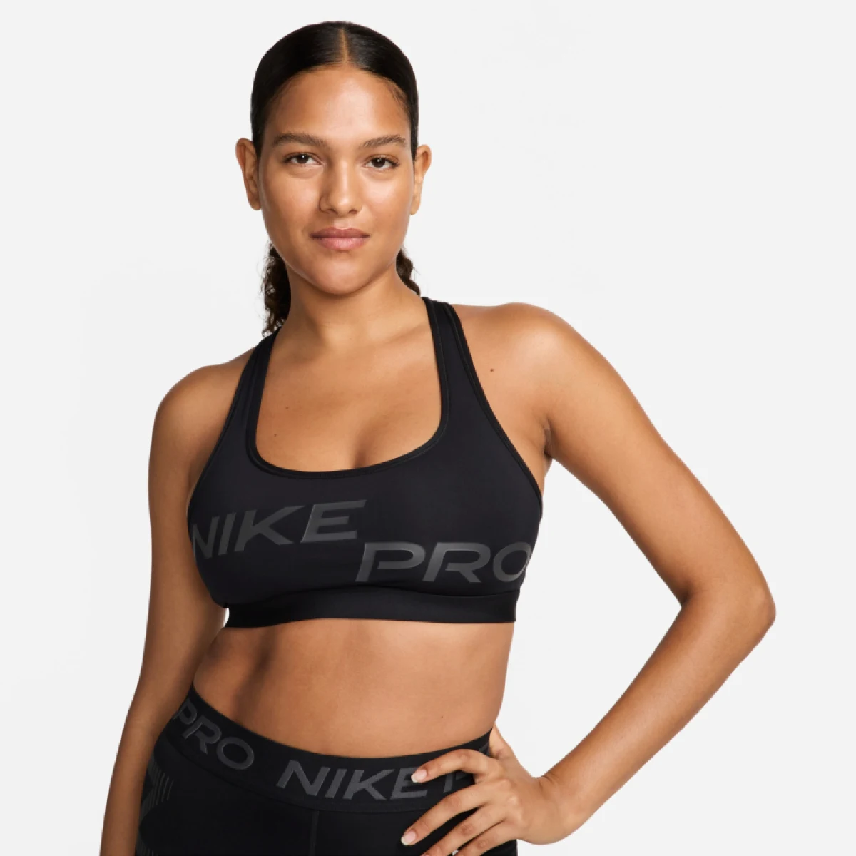 Dámska tréningová športová podprsenka NIKE PRO W DF SWSH LGT SPT GRX BRA-FN2749-010-black · záber 5