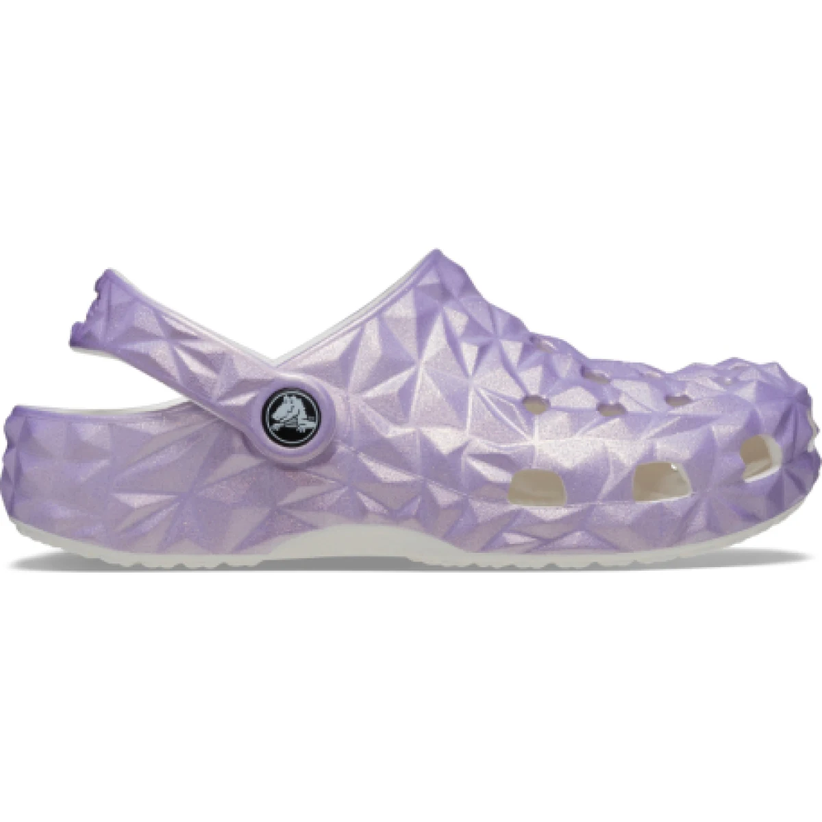Dievčenské kroksy (rekreačná obuv) CROCS Classic Iridescent Geo CGK white · záber 1