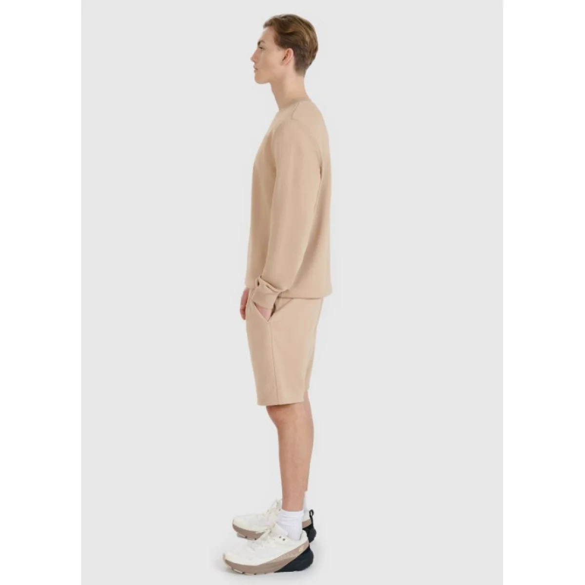 Pánske teplákové kraťasy 4F SHORTS CAS M571-83S-BEIGE · záber 4