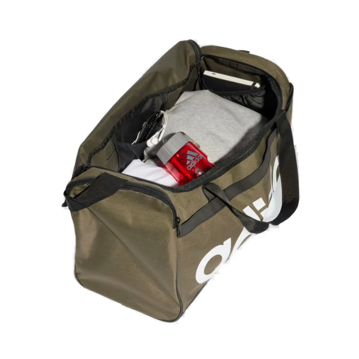 Pánska cestovná taška ADIDAS LINEAR DUFFEL M OLISTR BLACK WHITE · záber 3