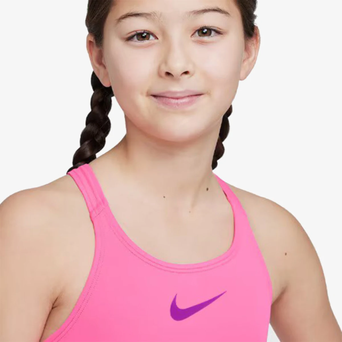 Dievčenské plavecké jednodielne plavky NIKE SWIM ESSENTIAL HYPER PINK-HYPER PINK · záber 4