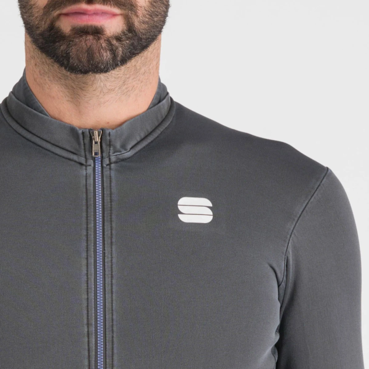 Pánsky cyklistický dres s dlhým rukávom SPORTFUL Monocrom thermal jersey, anthracite · záber 5