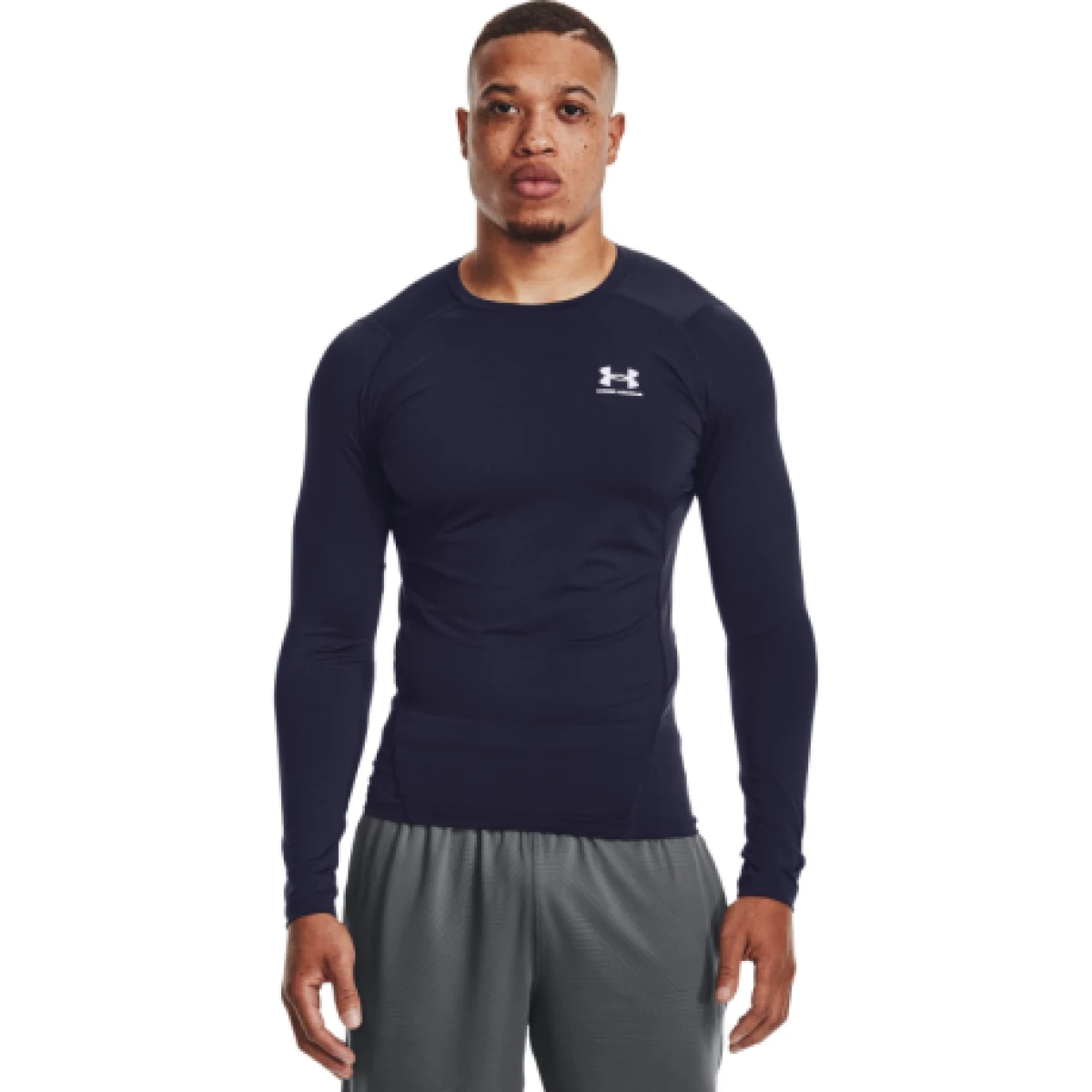 Pánske kompresné tričko s dlhým rukávom UNDER ARMOUR UA HG Armour Comp LS-NVY · záber 1