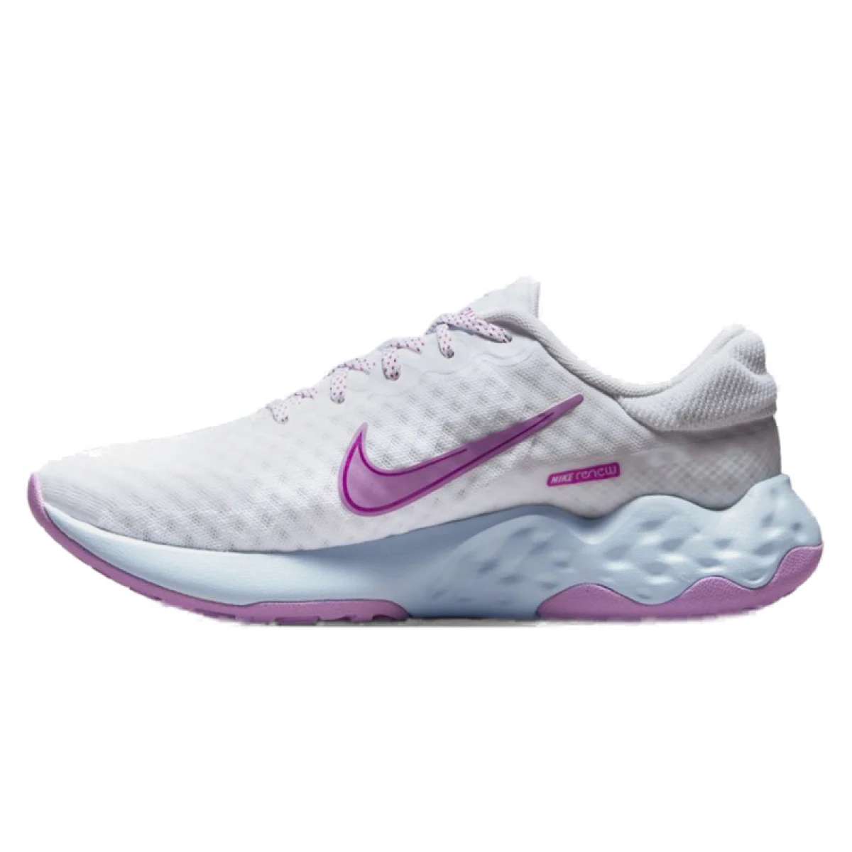 Dámska športová obuv (tréningová) NIKE Renew Ride 3 white blue tint vivid purple rush fuchsia · záber 2