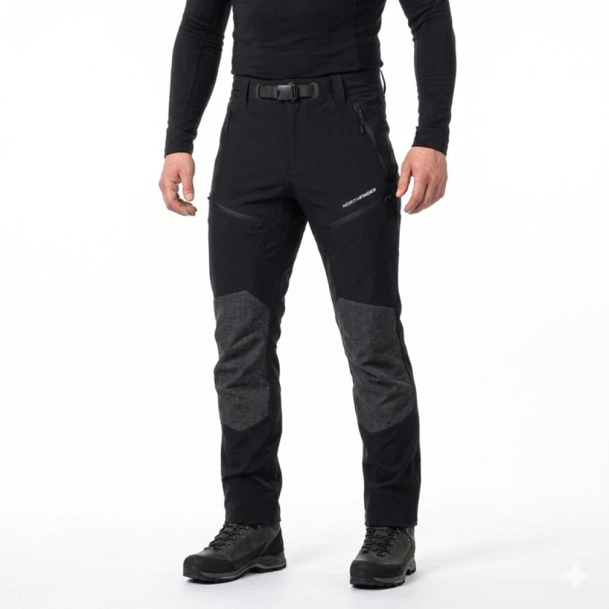 Pánske turistické nohavice NORTHFINDER LEONE-270blackblack · záber 2