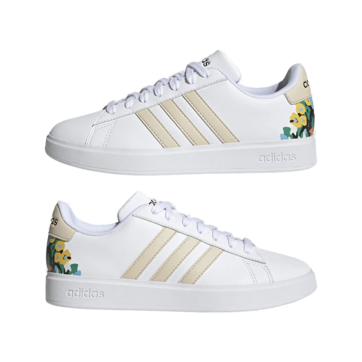 Dámska rekreačná obuv ADIDAS Grand Court 2.0 cloud white ecru tinf core black · záber 3