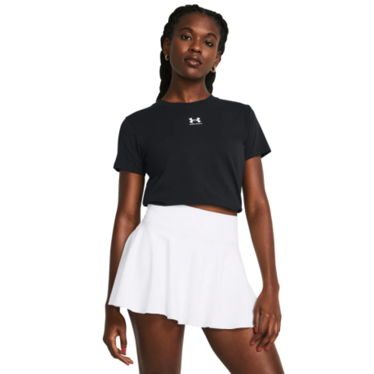 Dámske tričko s krátkym rukávom UNDER ARMOUR UA Rival Core SS-BLK · záber 1